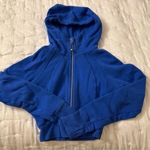 Lululemon Blue Scuba Cropped Hoodie